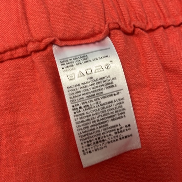 BANANA REPUBLIC LINEN BLEND Women's coral 🌸Shorts - Picture 2 of 4